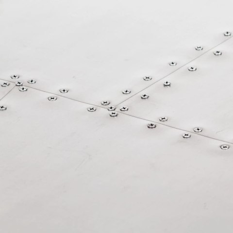 BIURKO AVIATOR SREBRNE 112X50X76CM METALOWE