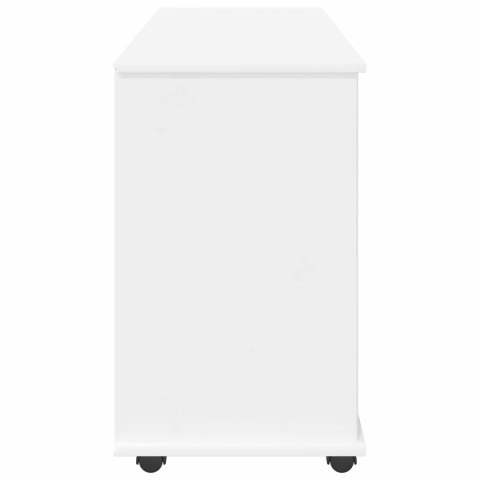 ROLKOWA SZAFKA BIAŁY 100X39X65,5CM LITE DREWNO SOSNOWE