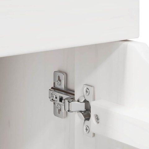 ROLKOWA SZAFKA BIAŁY 63,5X39X65,5CM LITE DREWNO SOSNOWE