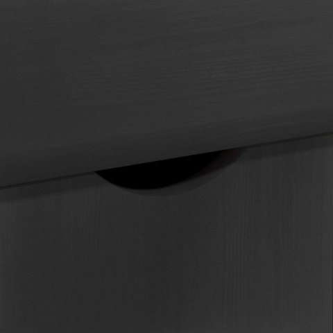 ROLKOWA SZAFKA CZARNY 100X39X65,5CM LITE DREWNO SOSNOWE