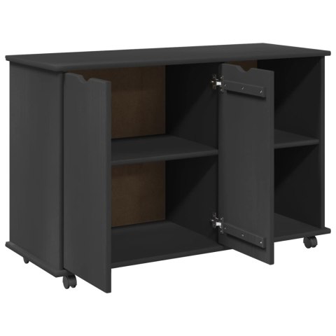 ROLKOWA SZAFKA SZARY 100X39X65,5CM LITE DREWNO SOSNOWE