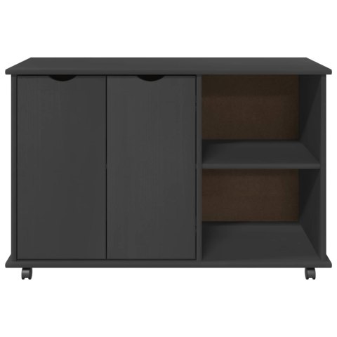 ROLKOWA SZAFKA SZARY 100X39X65,5CM LITE DREWNO SOSNOWE