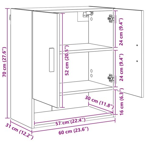 SZAFKA ŚCIENNA STARE DREWNO 60X31X70CM