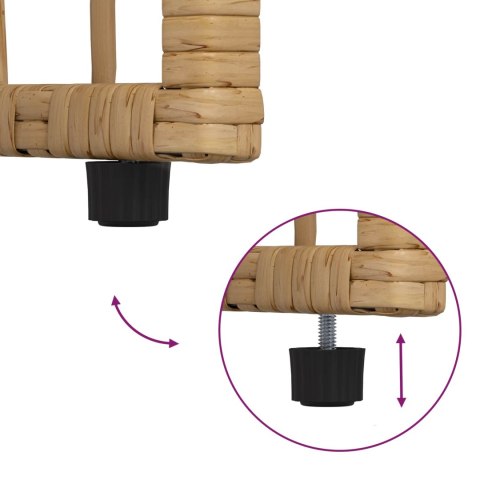 ZESTAW MEBLI OGRODOWYCH 3 EL. NATURALNY I KREMOWY BIAŁY