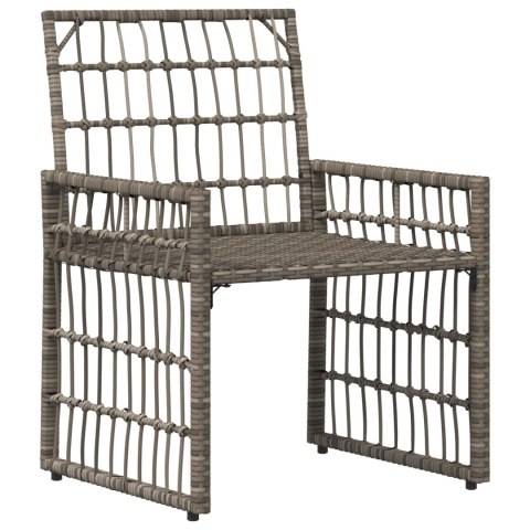 ZESTAW MEBLI OGRODOWYCH Z PODUSZKĄ 3 EL. SZARY I CIEMNOSZARY