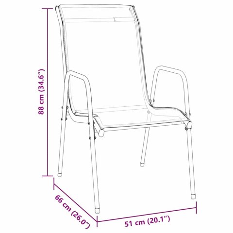 ZESTAW DO JADALNI W OGRODZIE 7 EL. CZARNY