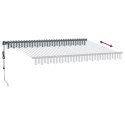 AUTOMATYCZNA MARKIZA OGRODOWA Z LED ANTRACYTOWO-BIAŁA 350X250CM