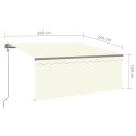 AUTOMATYCZNA MARKIZA Z ZASŁONĄ LED I CZUJNIKIEM 3,5X2,5M