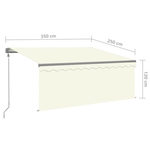 AUTOMATYCZNA MARKIZA Z ZASŁONĄ LED I CZUJNIKIEM 3,5X2,5M