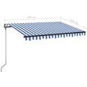 AUTOMATYCZNIE ZWIJANA MARKIZA LED I CZUJNIK WIATRU 350X250CM
