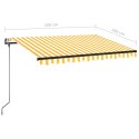 AUTOMATYCZNIE ZWIJANA MARKIZA LED I CZUJNIK WIATRU 350X250CM