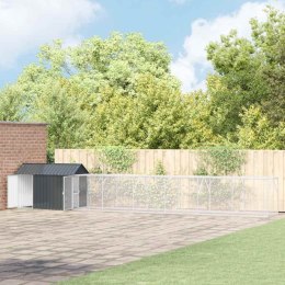 VidaXL Klatka dla ptaków Antracyt 821,5 x 111 x 142 cm