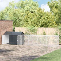 VidaXL Klatka dla ptaków z przechowywaniem Antracyt 619 x 111 x 142 cm