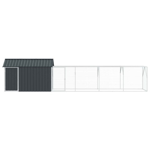 KLATKA DLA PTAKÓW Z PRZECHOWYWANIEM ANTRACYT 619X111X142CM