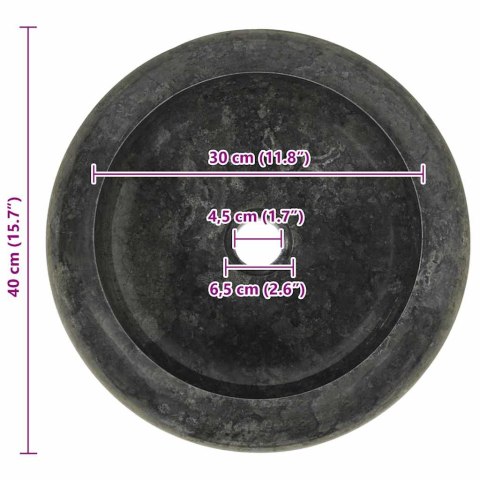 UMYWALKA 40X 12CM MARMUROWA CZARNA