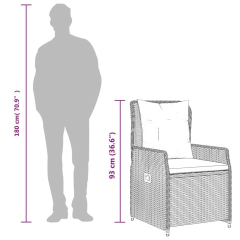 9-CZ. ZESTAW MEBLI OGRODOWYCH Z PODUSZKAMI BEŻOWY POLIRATTAN