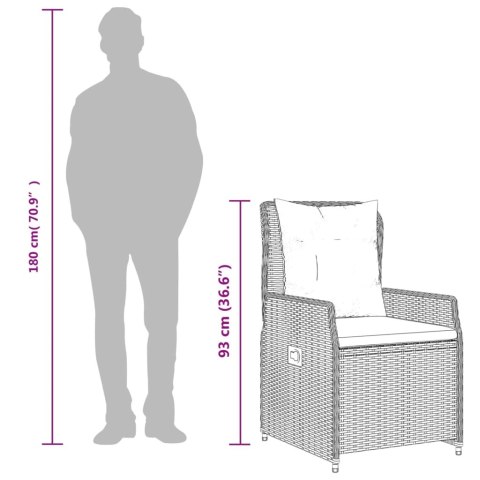 9-CZ. ZESTAW MEBLI OGRODOWYCH Z PODUSZKAMI BEŻOWY POLIRATTAN