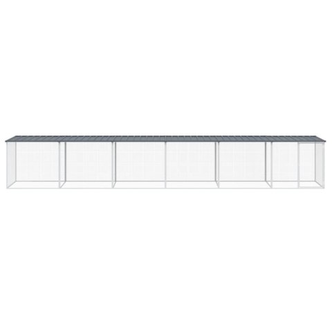 KLATKA DLA KURCZĄT Z DACHEM ANTRACYTOWA 603X98X90CM STAL