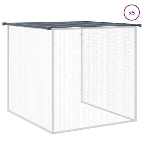 KLATKA DLA KURCZĄT Z DACHEM ANTRACYTOWA 603X98X90CM STAL