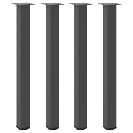NOGI DO STOŁU BAROWEGO 4 SZT. ANTRACYT 100-102CM STAL
