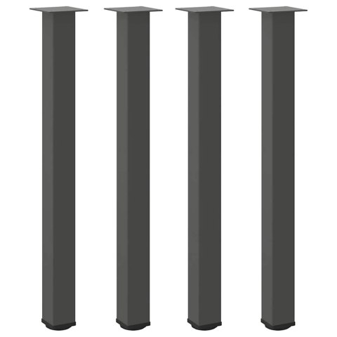NOGI DO STOŁU BAROWEGO 4 SZT. ANTRACYT 100-102CM STAL