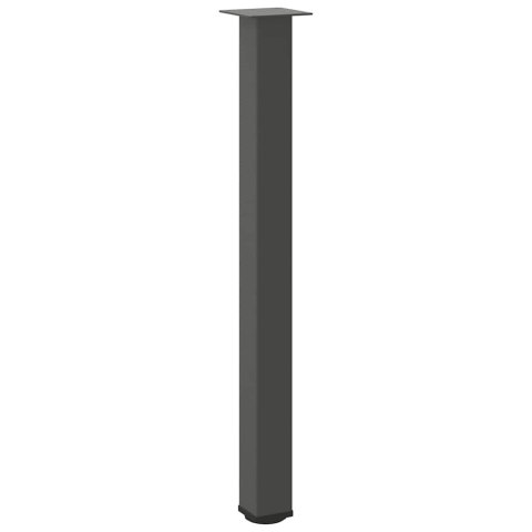 NOGI DO STOŁU BAROWEGO 4 SZT. ANTRACYT 100-102CM STAL