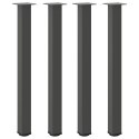 NOGI DO STOŁU BAROWEGO 4 SZT. ANTRACYT 90-92CM STAL