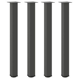 NOGI DO STOŁU BAROWEGO 4 SZT. ANTRACYT 90-92CM STAL