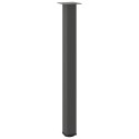 NOGI DO STOŁU BAROWEGO 4 SZT. ANTRACYT 90-92CM STAL