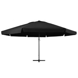 PARASOL OGRODOWY NA ALUMINIOWYM SŁUPKU 600CM CZARNY