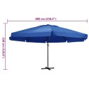 PARASOL OGRODOWY NA ALUMINIOWYM SŁUPKU 600CM NIEBIESKI