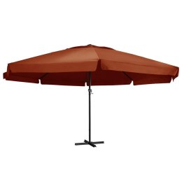 PARASOL OGRODOWY NA ALUMINIOWYM SŁUPKU 600CM TERAKOTA