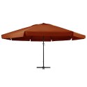 PARASOL OGRODOWY NA ALUMINIOWYM SŁUPKU 600CM TERAKOTA