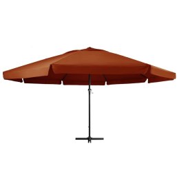 PARASOL OGRODOWY NA ALUMINIOWYM SŁUPKU 600CM TERAKOTA