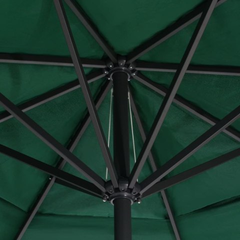 PARASOL OGRODOWY NA ALUMINIOWYM SŁUPKU 600CM ZIELONY