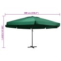 PARASOL OGRODOWY NA ALUMINIOWYM SŁUPKU 600CM ZIELONY