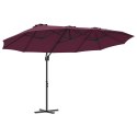 PARASOL PLAŻOWY BORDEAUXCZERWONY 372X198X243CM