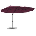 PARASOL PLAŻOWY BORDEAUXCZERWONY 372X198X243CM