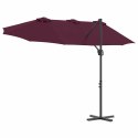 PARASOL PLAŻOWY BORDEAUXCZERWONY 372X198X243CM