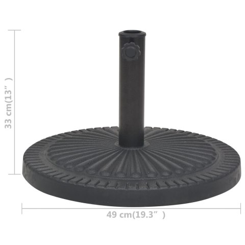 PODSTAWA DO PARASOLA OKRĄGŁA CZARNA 14KG Z ŻYWICY