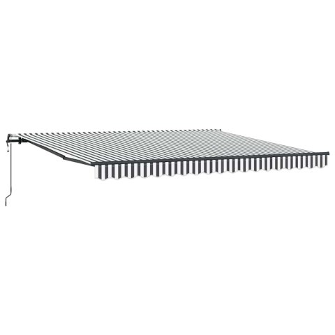 AUTOMATYCZNIE ZWIJANA MARKIZA ANTRACYTOWO-BIAŁA 400X300CM