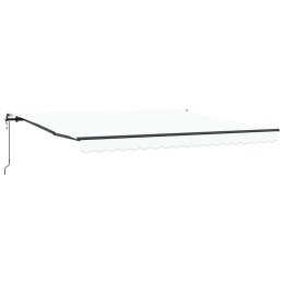 MARKIZA ZWIJANA BIAŁY 400 × 300CM TKANINA I ALUMINIUM