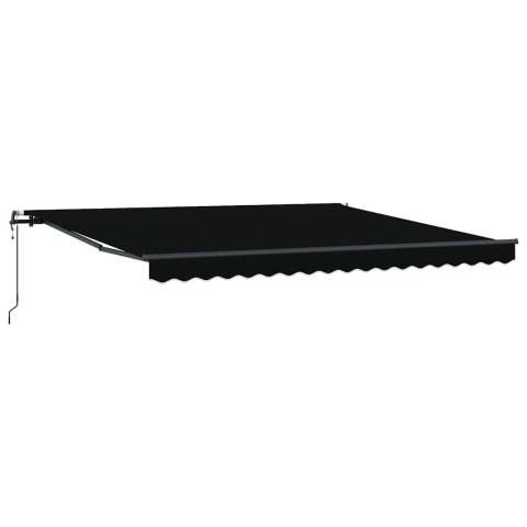 MARKIZA ZWIJANA CZARNY 400 × 300CM TKANINA I ALUMINIUM