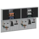 VidaXL Zestaw szafek narzędziowych z półką Z blokadą 6 pcs Czarny