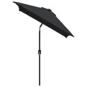PARASOL OGRODOWY NA METALOWYM SŁUPKU 300X200CM CZARNY