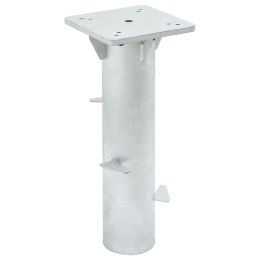 PODSTAWA POD PARASOL IN-GROUND SREBRNA 16X16X39,5CM STAL