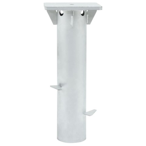 PODSTAWA POD PARASOL IN-GROUND SREBRNA 16X16X39,5CM STAL