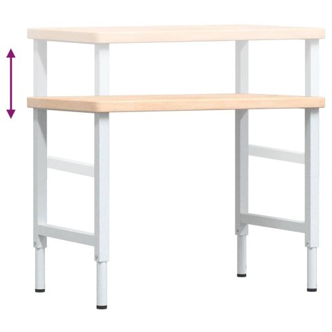 VidaXL Stolik roboczy, 100x60x(73-99,5) cm, drewno dębowe, prostokątny