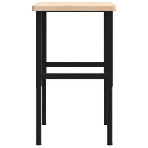 VidaXL Stolik roboczy, 100x60x(73-99,5) cm, prostokątny, drewno dębowe