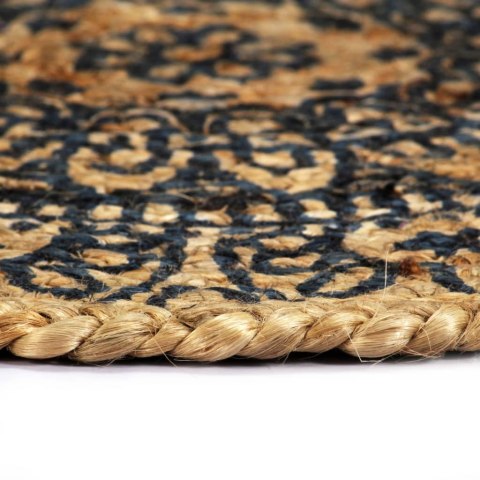 VidaXL Maty na stół, 6 szt., ciemnoniebieskie, 38 cm, okrągłe, juta